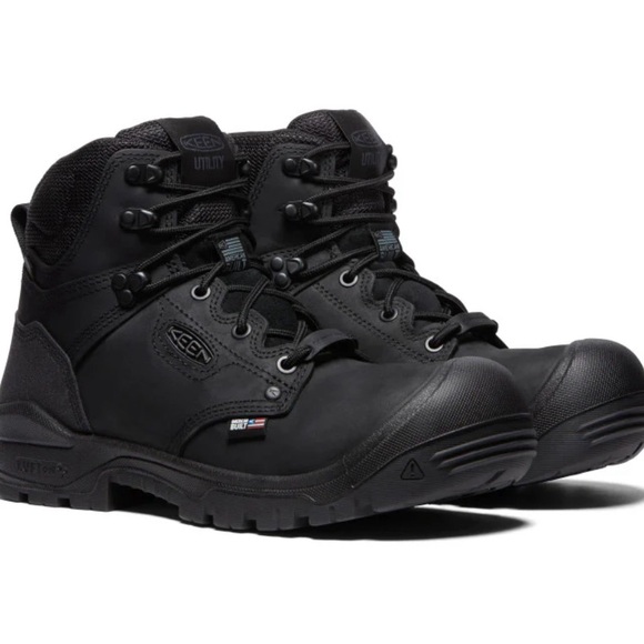Keen Black Tactical Boots with Rugged Sole - Picture 1 of 7